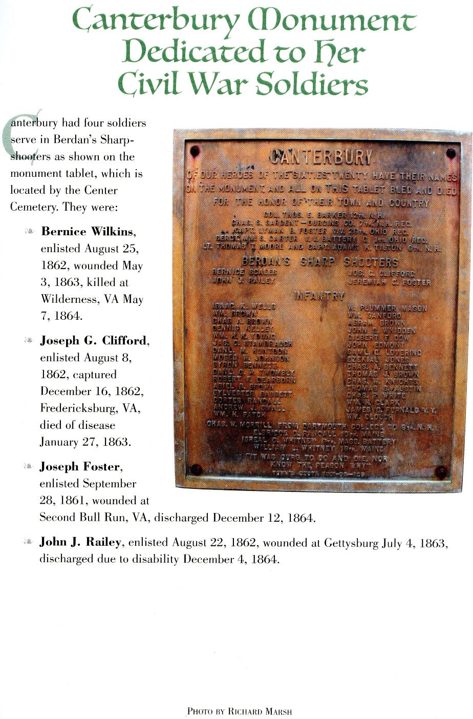 New Hampshire Veteran Honor Rolls and Monuments